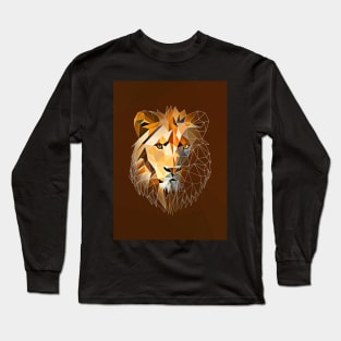 Low Poly Lion Long Sleeve T-Shirt